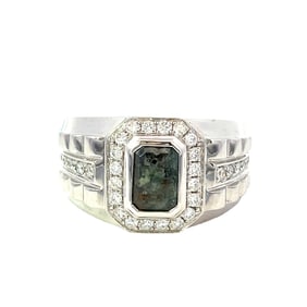 1.55ct GIA Color Change Alexandrite, Diamond 14K Ring