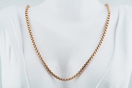 David Yurman Solid 18K Yellow Gold 18" Box Chain