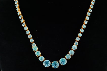 Marilyn Monroe Personally Owned Blue Rhinestone Necklace