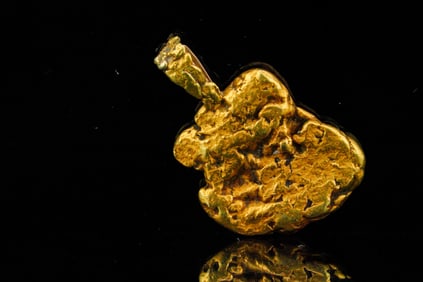 22K Mined Gold Nugget Custom Made Pendant