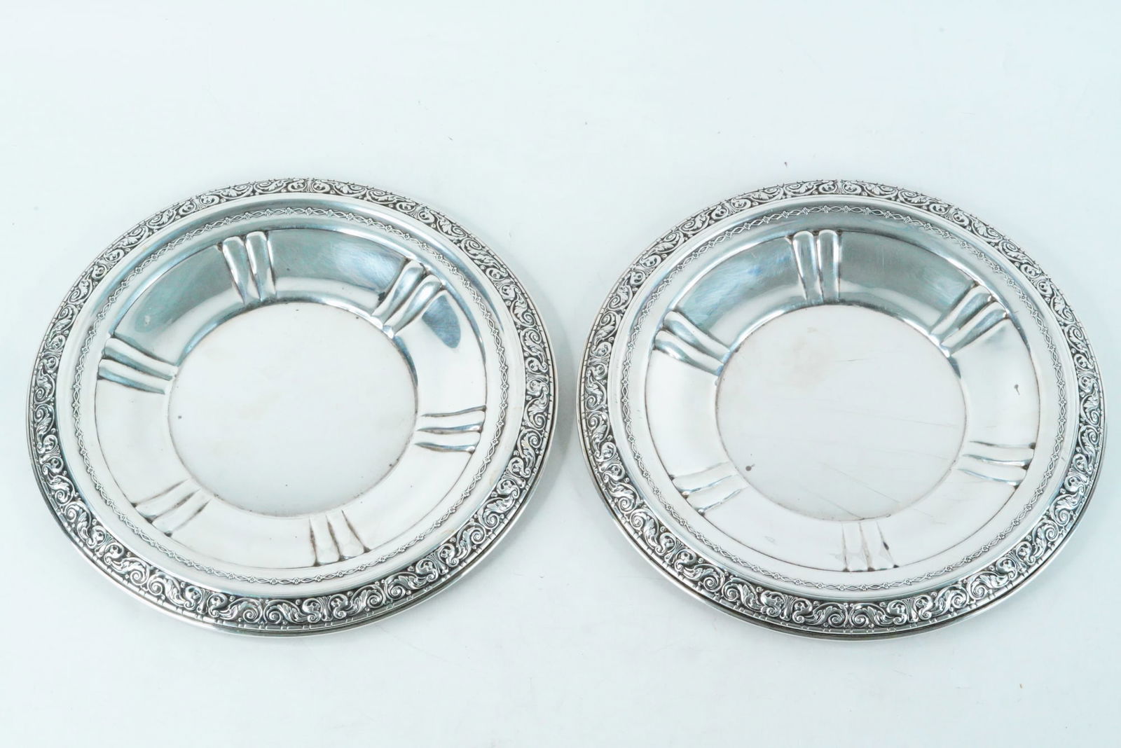 Pair of Dominick & Haff Normandie Sterling Silver Plates (1 of 15)