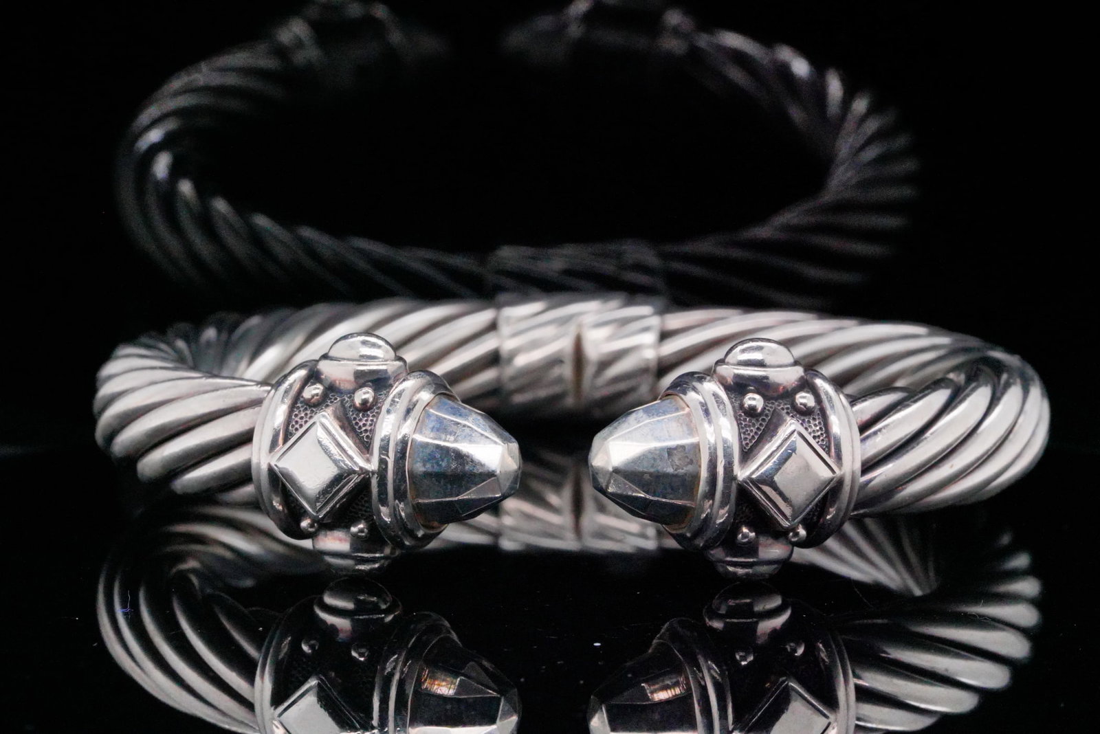David Yurman Sterling Silver Renaissance Cable Cuff (1 of 7)