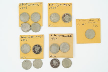 Lot of (15) 1897 Liberty Head "V" Nickels