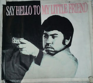 Steve Kaufman Signed Mixed Media Canvas