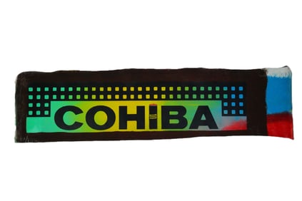 Steve Kaufman Signed Cohiba Mixed Media Canvas