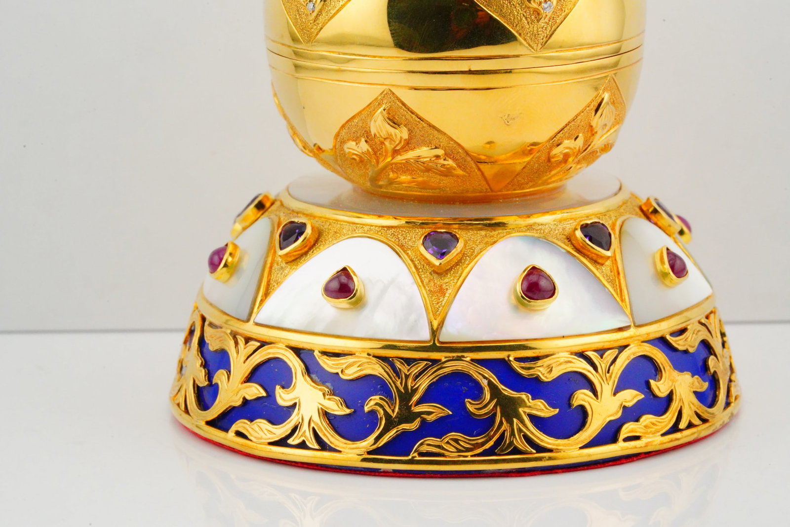 Solid 22K, Diamond and Gemstone 4.25" Decorative Objet - 10