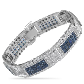 Bellarri 9.50ctw Sapphire, 3.30ctw Diamond, 18K Bracelet