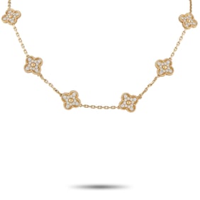 Van Cleef & Arpels Alhambra 4.83ctw Diamond 18K Necklace