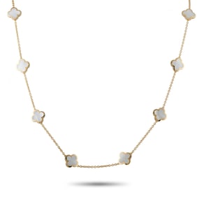 Van Cleef & Arpels Pure Alhambra 18K Mother of Pearl Necklace
