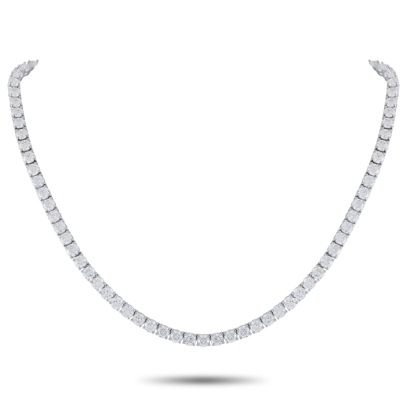 35.25ctw Diamond and 18K White Gold 17" Necklace (1 of 3)