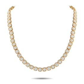 29.50ctw Diamond and 18K Yellow Gold 15" Necklace