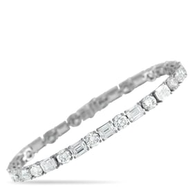 19.85ctw Diamond and 18K White Gold 7" Bracelet