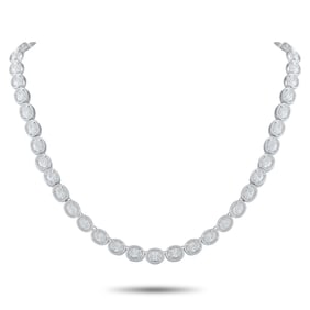 20.80ctw Diamond and 18K White Gold 15" Necklace