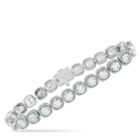 13.40ctw Diamond and 18K White Gold 7" Bracelet