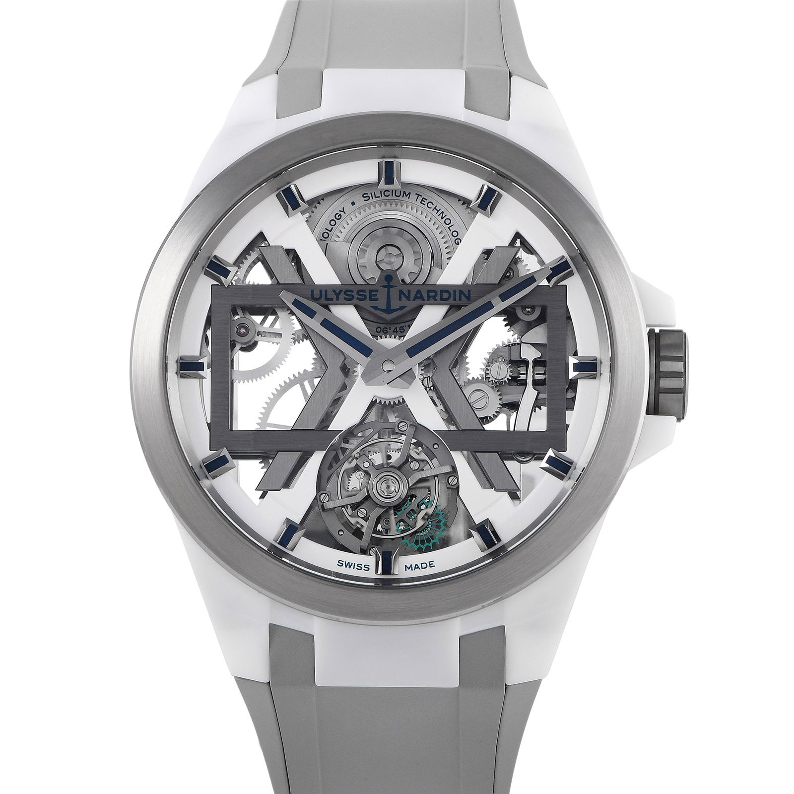 Ulysse Nardin Blast Tourbillon 45mm Ceramic and Titanium Watch: Ulysse Nardin Blast Tourbillon 45mm White Ceramic and Titanium Watch Ref. 1723-400-3A/00 - A bold fusion of cutting-edge design and haute horlogerie, the Ulysse Nardin Blast Tourbillon ref. 1723-400-3