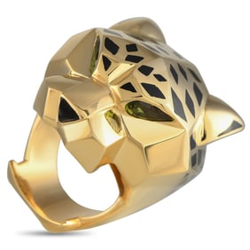 Cartier Panthere 18K Yellow Gold and Lacquer Ring