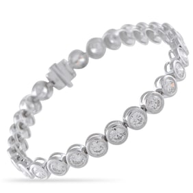 9.00ctw Diamond and 18K White Gold 7" Bracelet