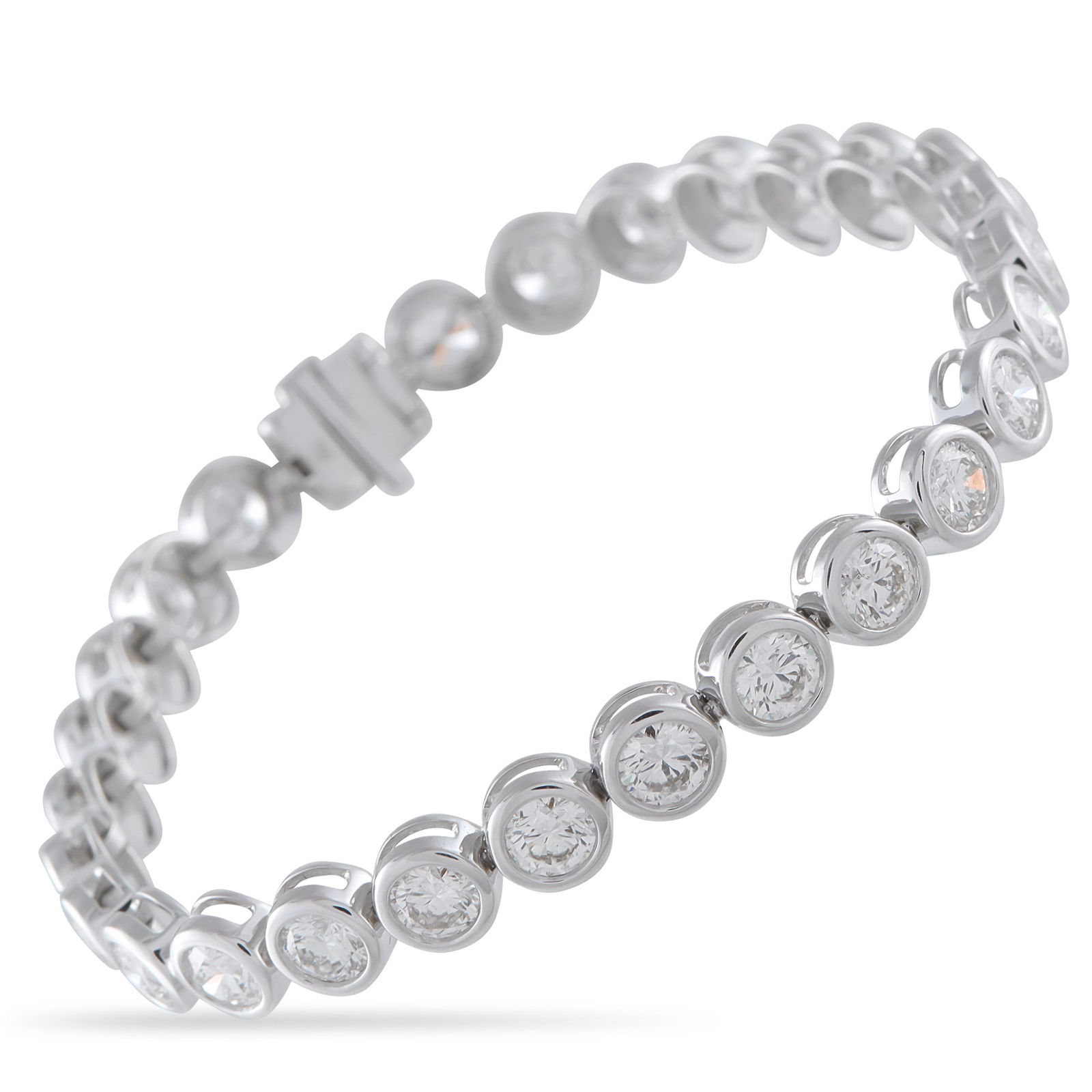 9.00ctw Diamond and 18K White Gold 7" Bracelet (1 of 3)