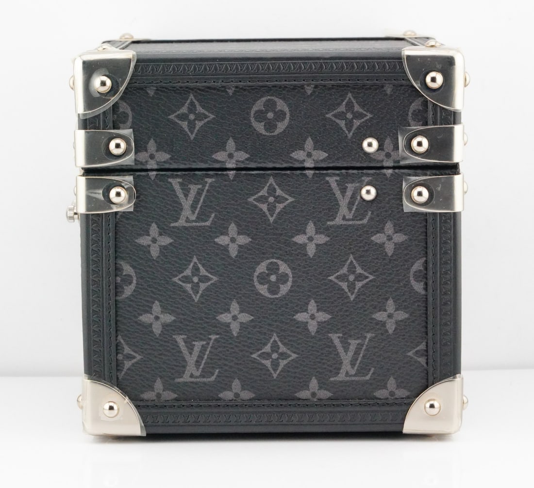 Louis Vuitton Trunk Table Clock in Monogram Eclipse - 11