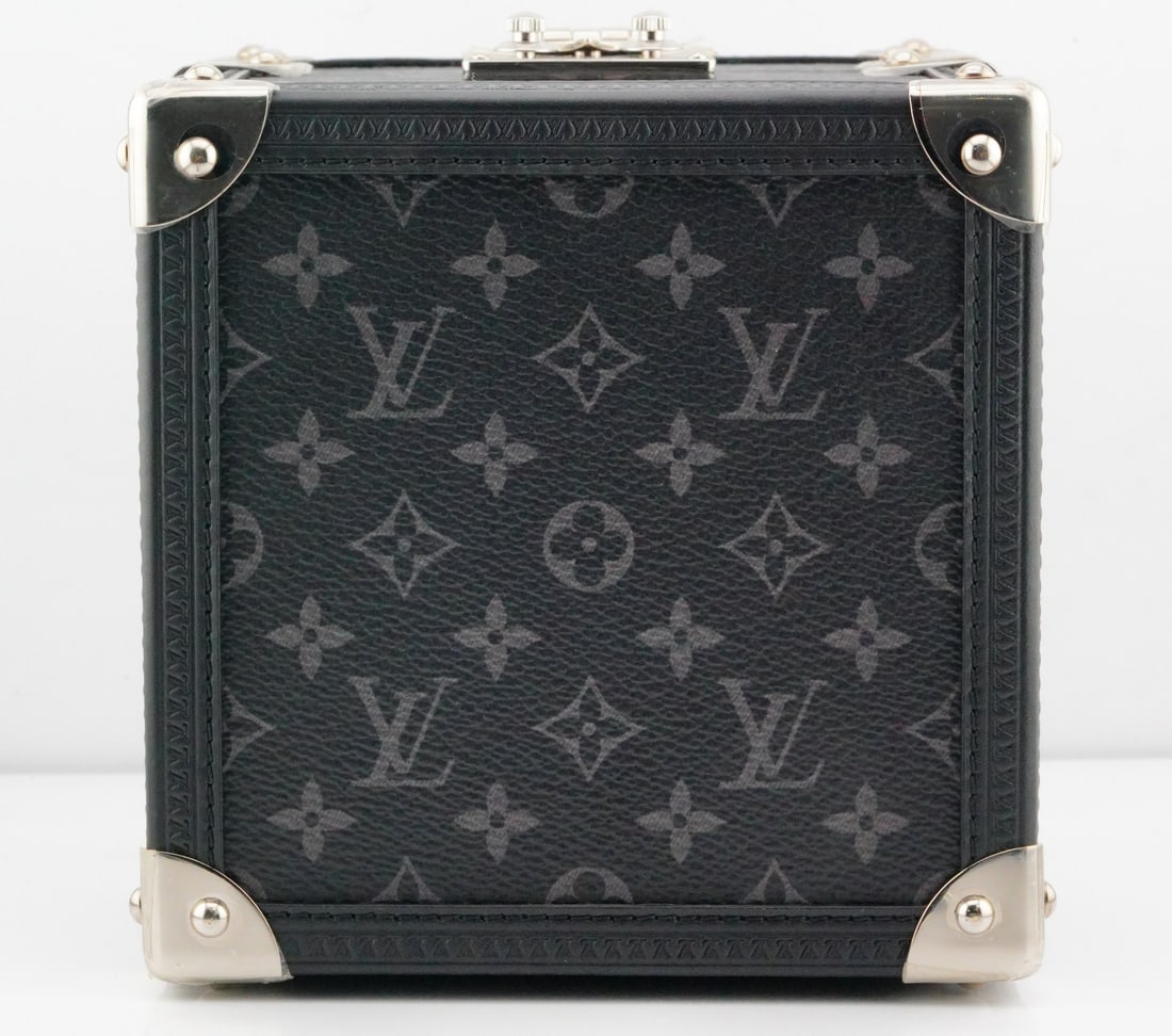 Louis Vuitton Trunk Table Clock in Monogram Eclipse - 12