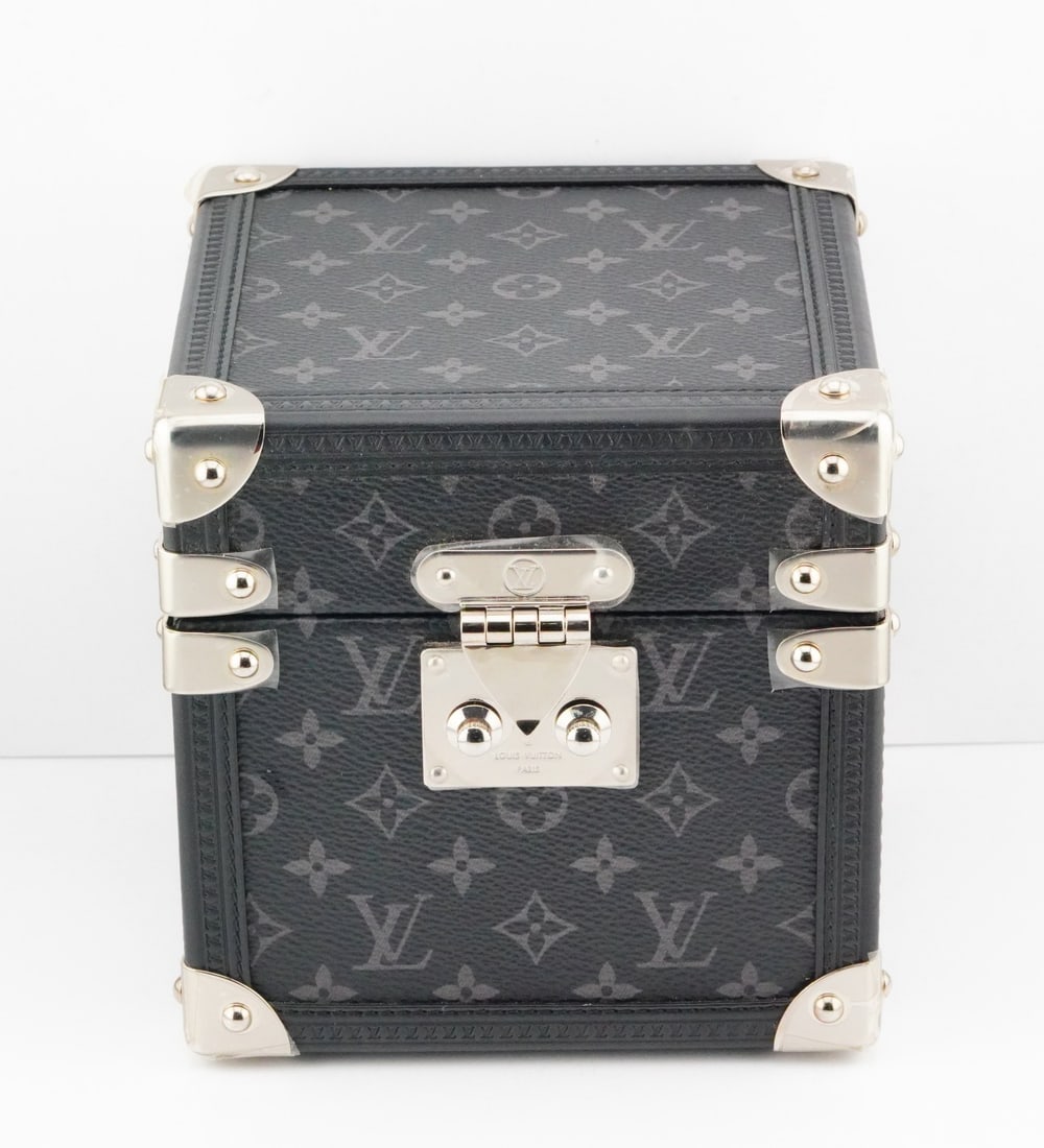Louis Vuitton Trunk Table Clock in Monogram Eclipse - 7