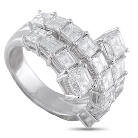 4.90ctw Diamond and 18K White Gold Ring