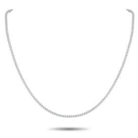5.75ctw Diamond and 18K White Gold Tennis Necklace