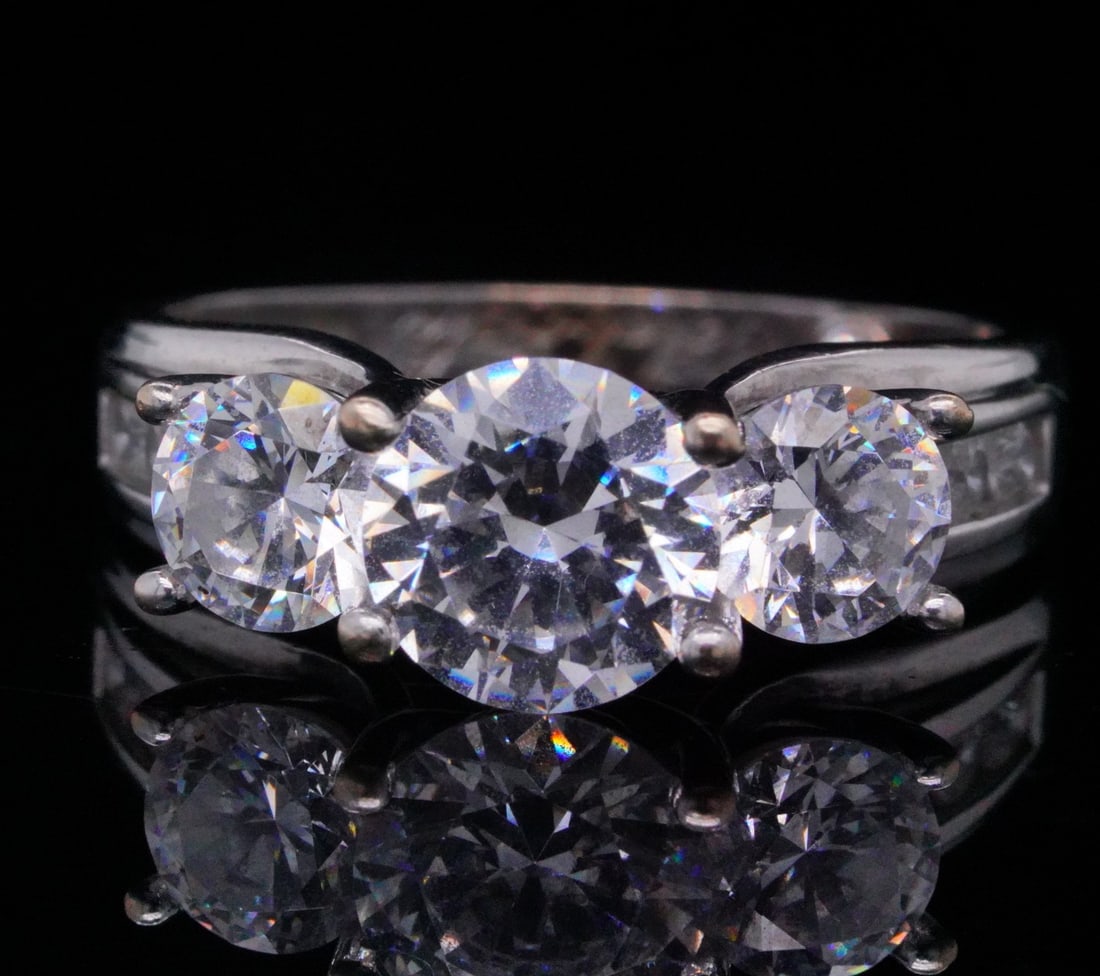 2.40ctw Diamond and 14K White Gold 3-Stone Ring (1 of 7)