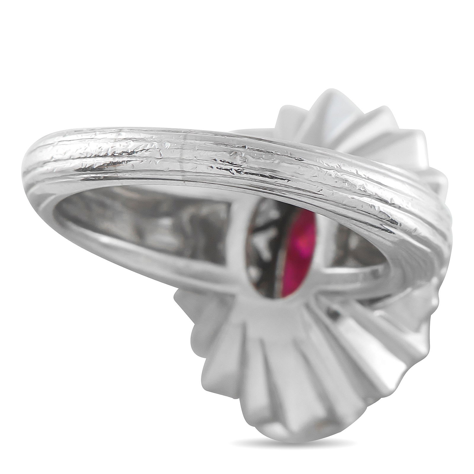 Mauboussin 2.60ct Ruby, 1.30ctw Diamond, Platinum Ring - 4