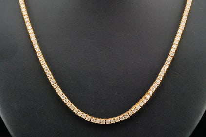 4.30ctw SI1-SI2/K-L Diamond and 14K 21" Tennis Necklace