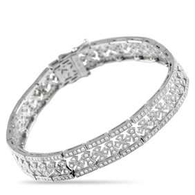 2.90ctw Diamond and 18K White Gold 7" Bracelet