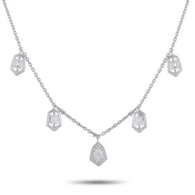 1.35ctw Diamond and 18K White Gold 18" Necklace