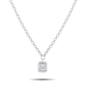 18K White Gold and 0.65ct Diamond 18" Necklace
