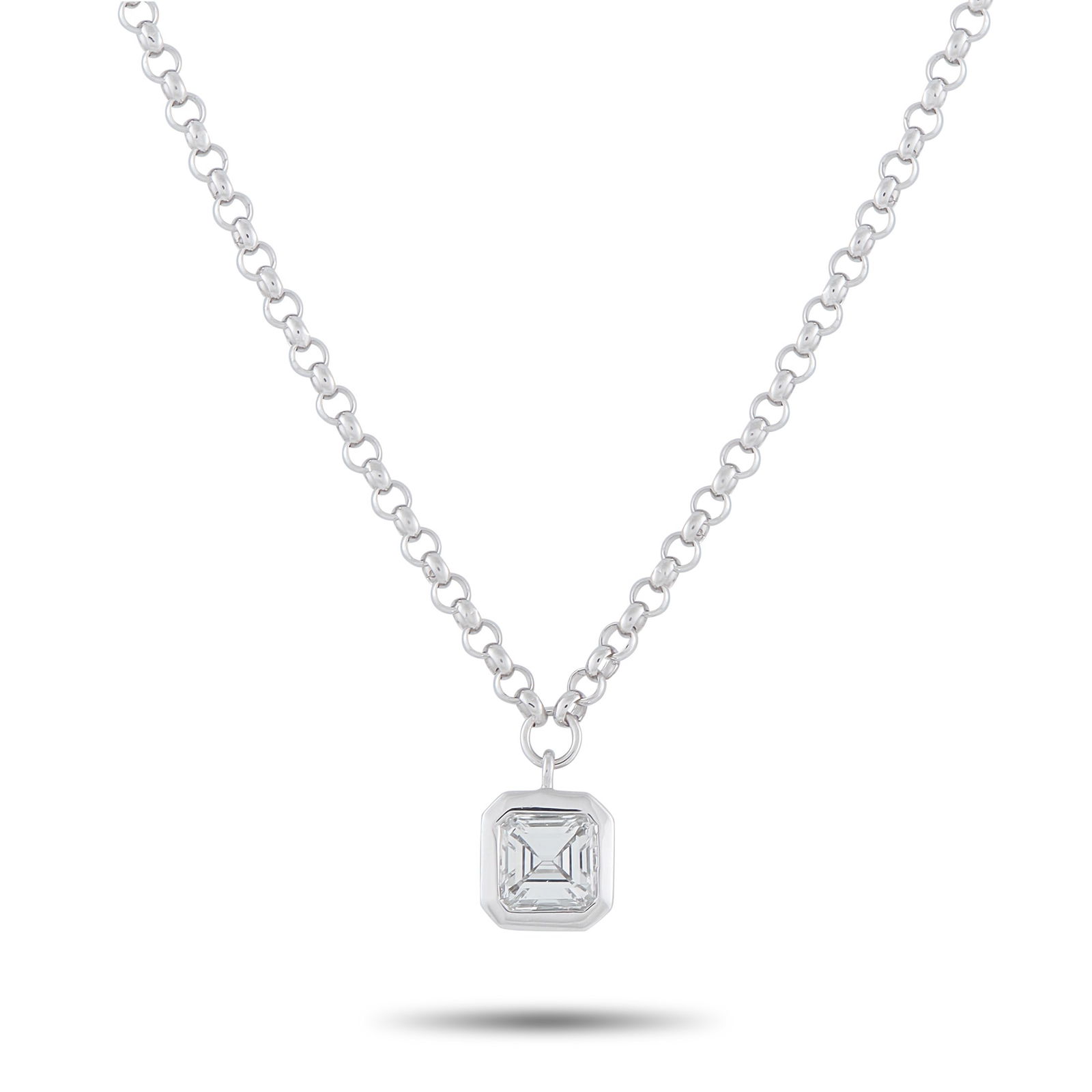 18K White Gold and 0.65ct Diamond 18" Necklace (1 of 3)