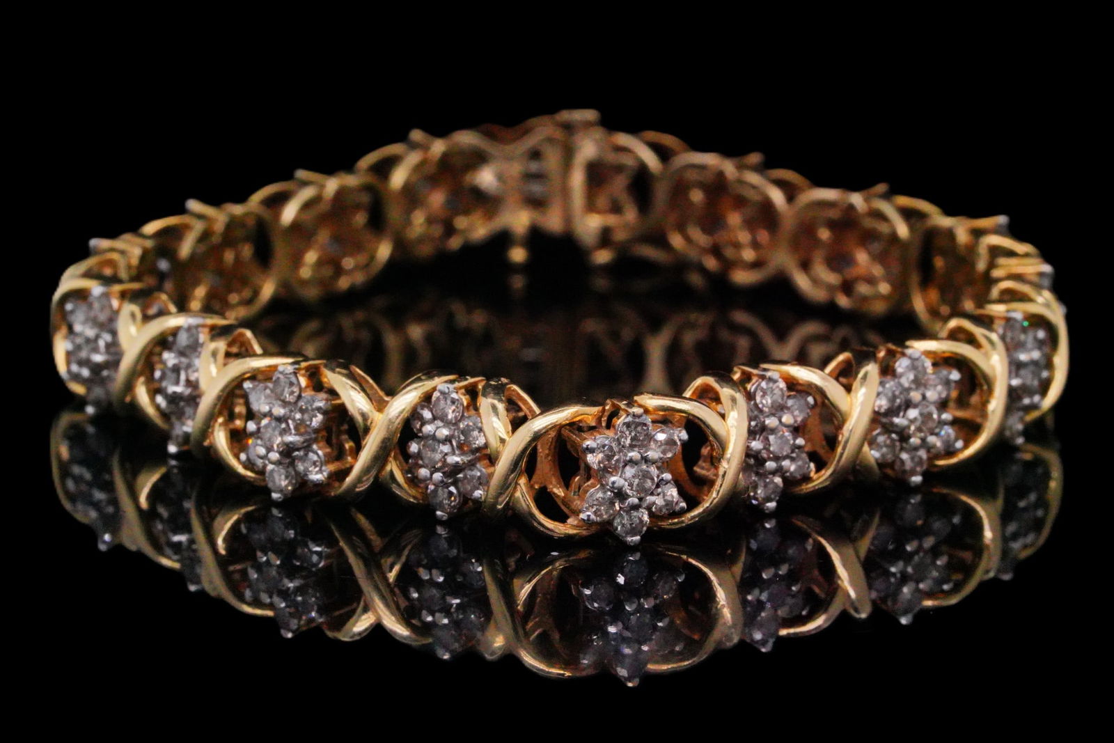 4.75ctw SI1-SI2/H-J Diamond and 14K 7.25" Bracelet (1 of 14)