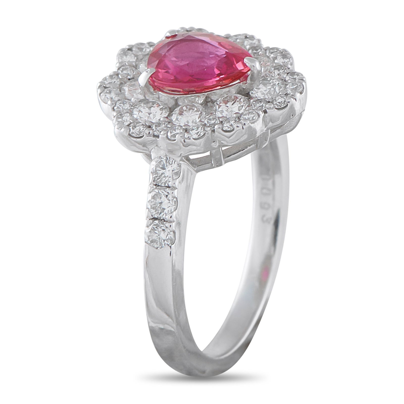 1.00ct Ruby, 0.90ctw Diamond and Platinum Ring - 3