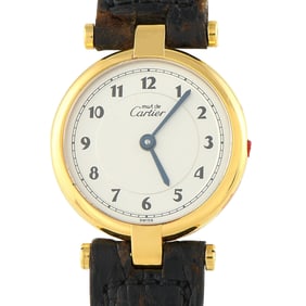 Cartier Must Vendome White Dial Vermeil Ladies Watch
