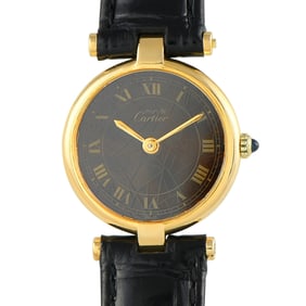 Cartier Must de Cartier Vendome Roman Black Dial Watch