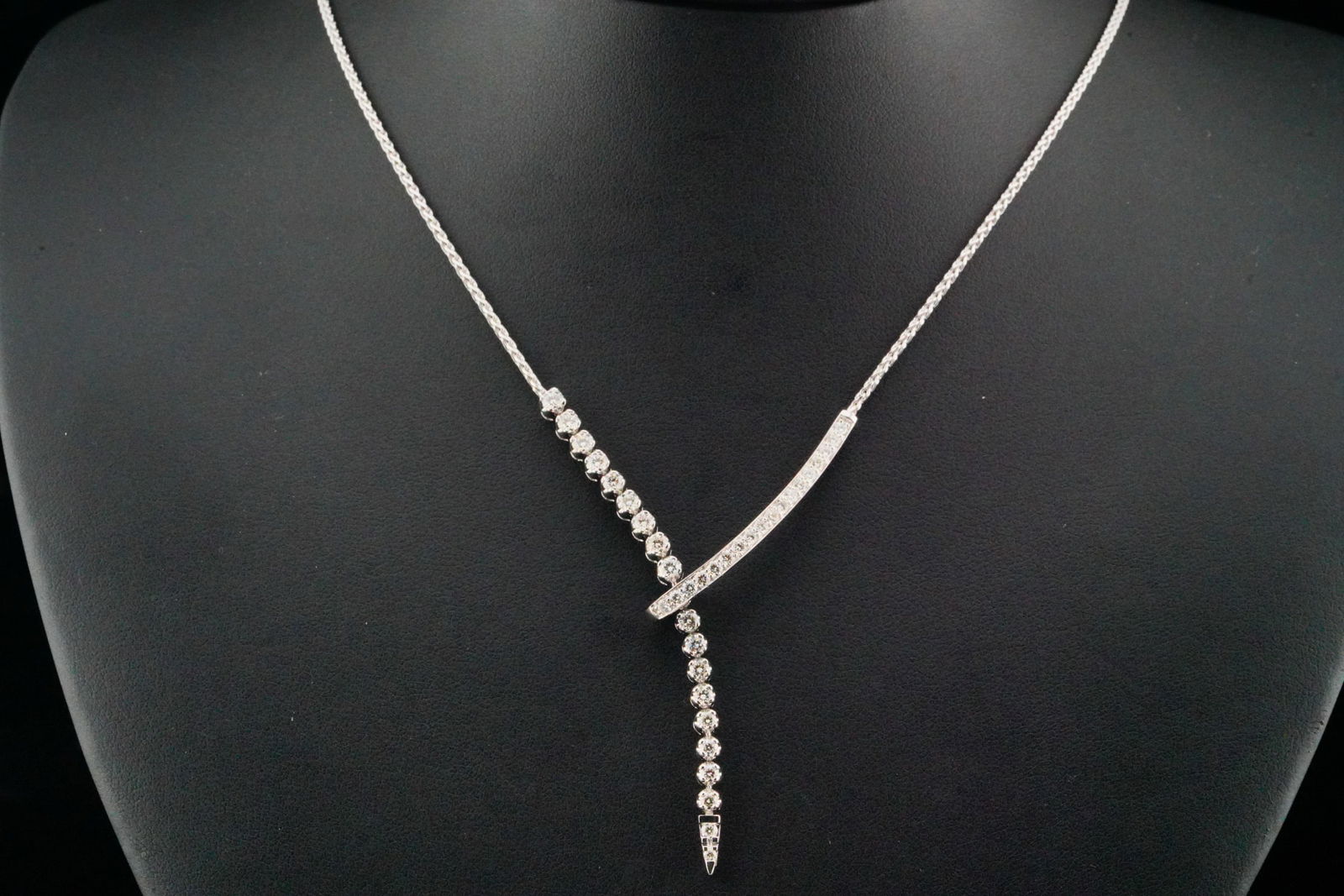 1.50ctw Diamond and 14K White Gold 18" Necklace (1 of 7)