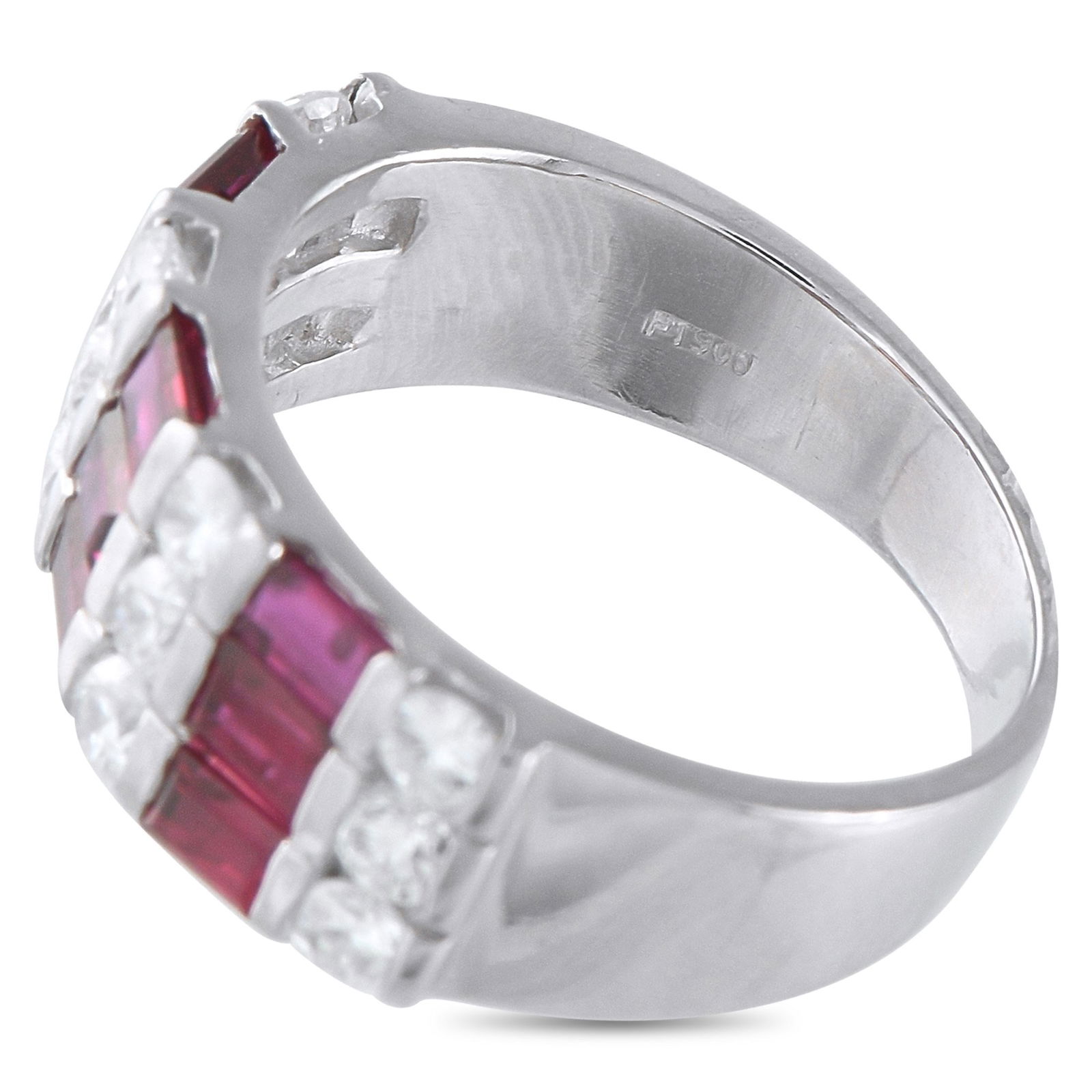 1.80ctw Ruby, 0.80ctw Diamond and Platinum Ring - 4