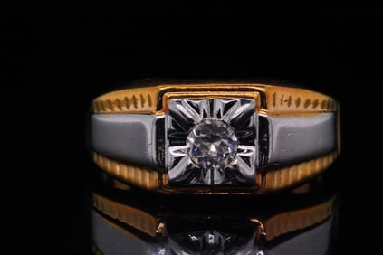 14K Yellow/White Gold and 0.25ct Diamond Ring