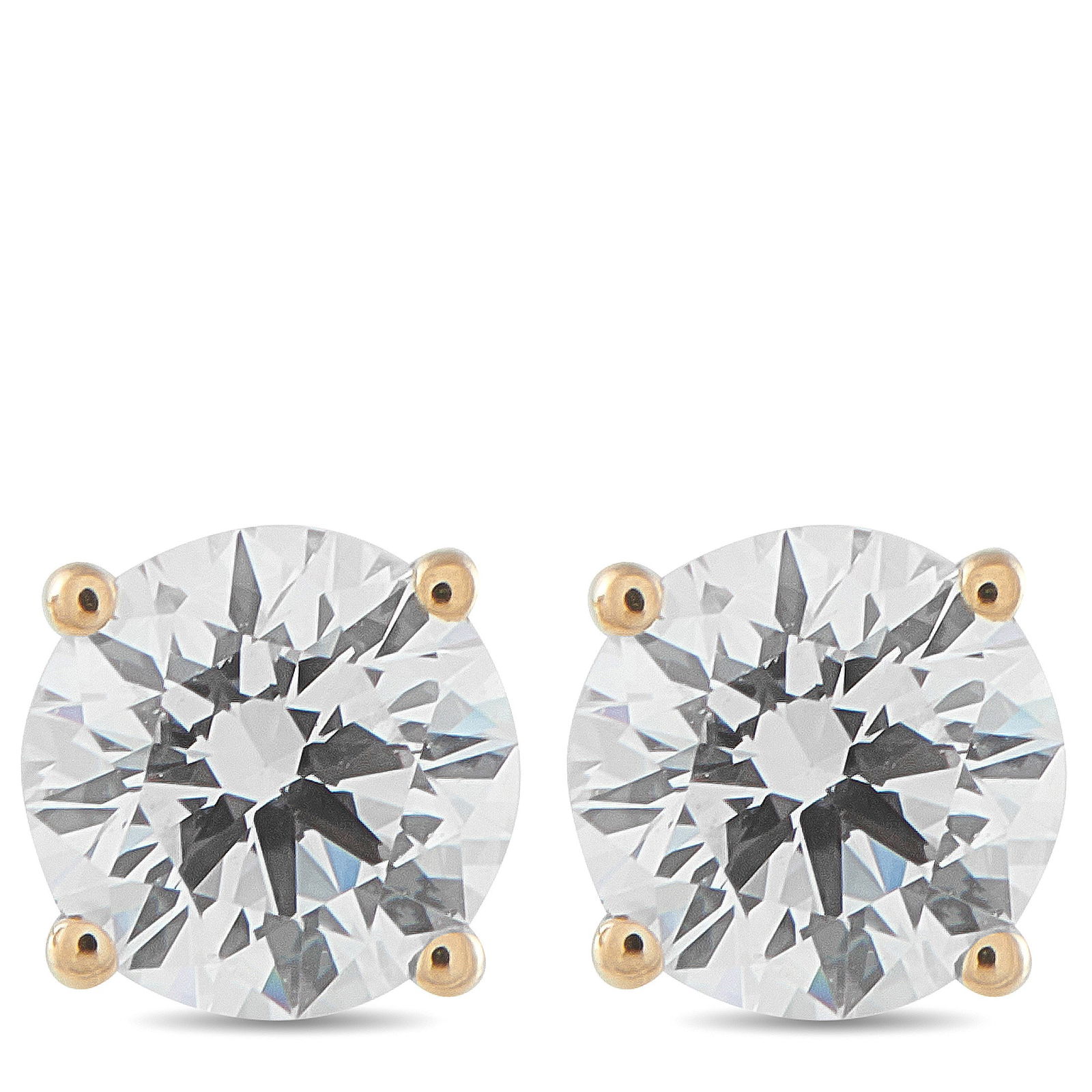 1.00ctw VVS-VS Lab Grown Diamond and 14K Earrings: 1.00ctw VVS-VS Near Colorless Lab Grown Diamond and 14K Yellow Gold Stud Earrings W/EGL Report - Classic and effortlessly elegant, these diamond stud earrings provide the perfect finishing touch to