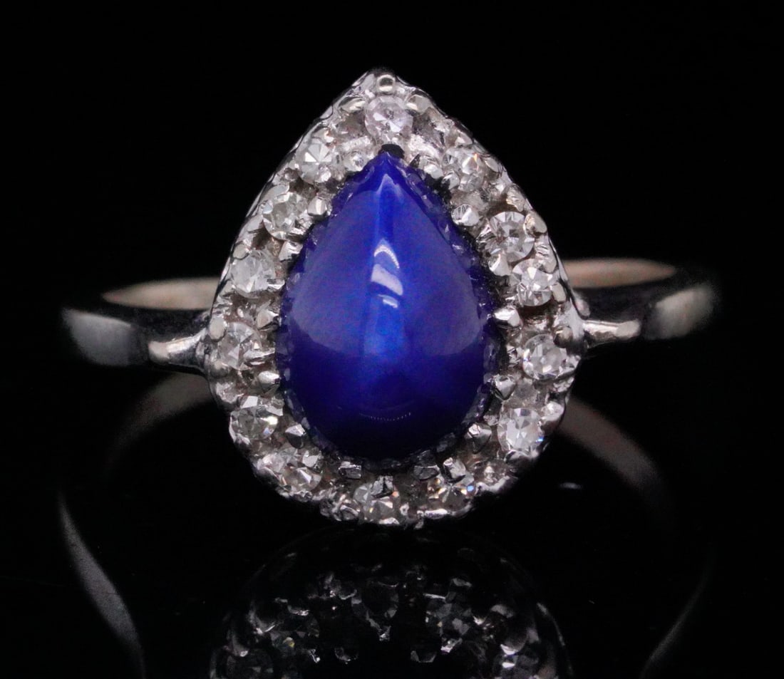 1.50ct Star Sapphire, 0.50ctw Diamond and 10K Ring (1 of 7)