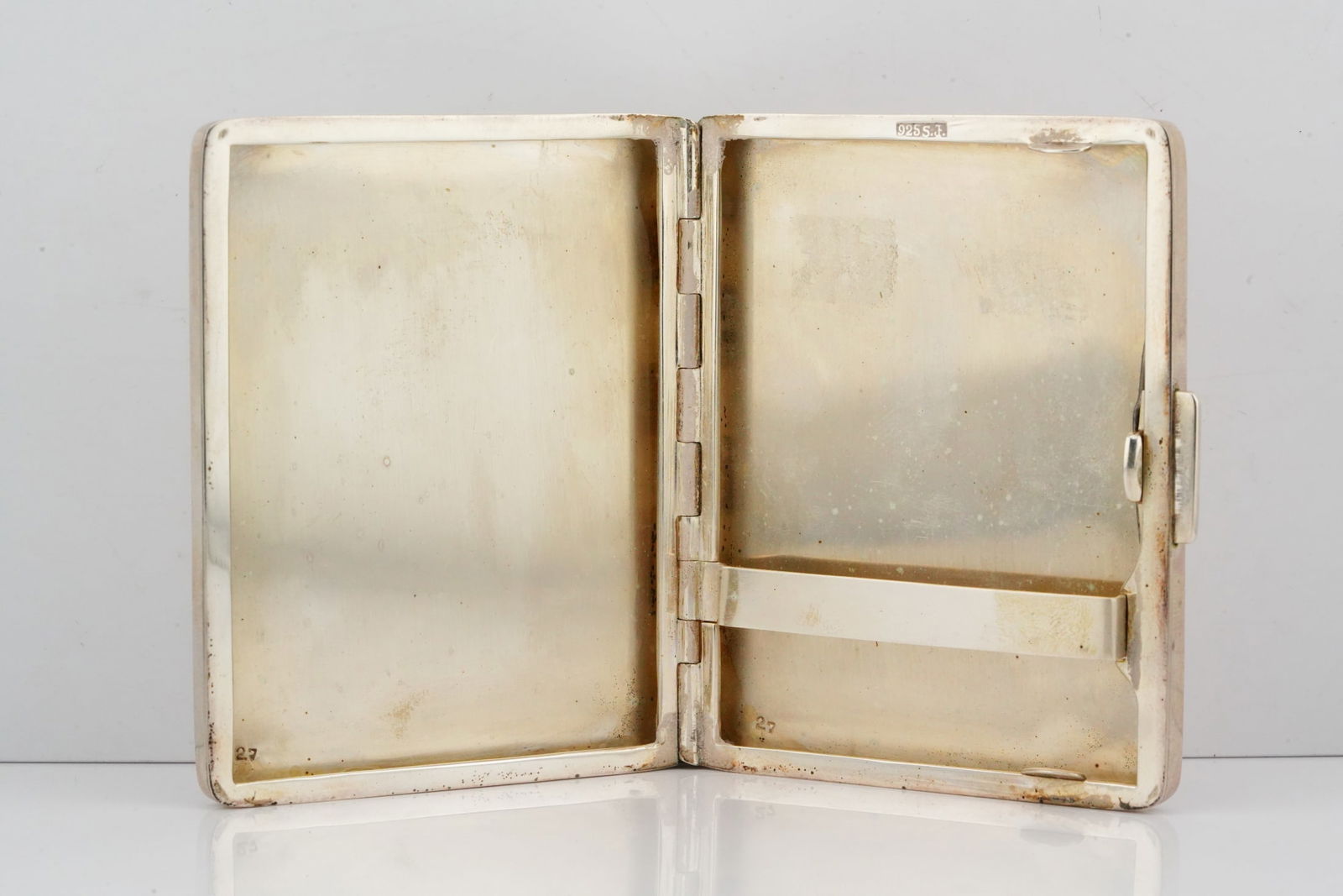 Vintage Solid Sterling Silver 3" Cigarette Case - 3