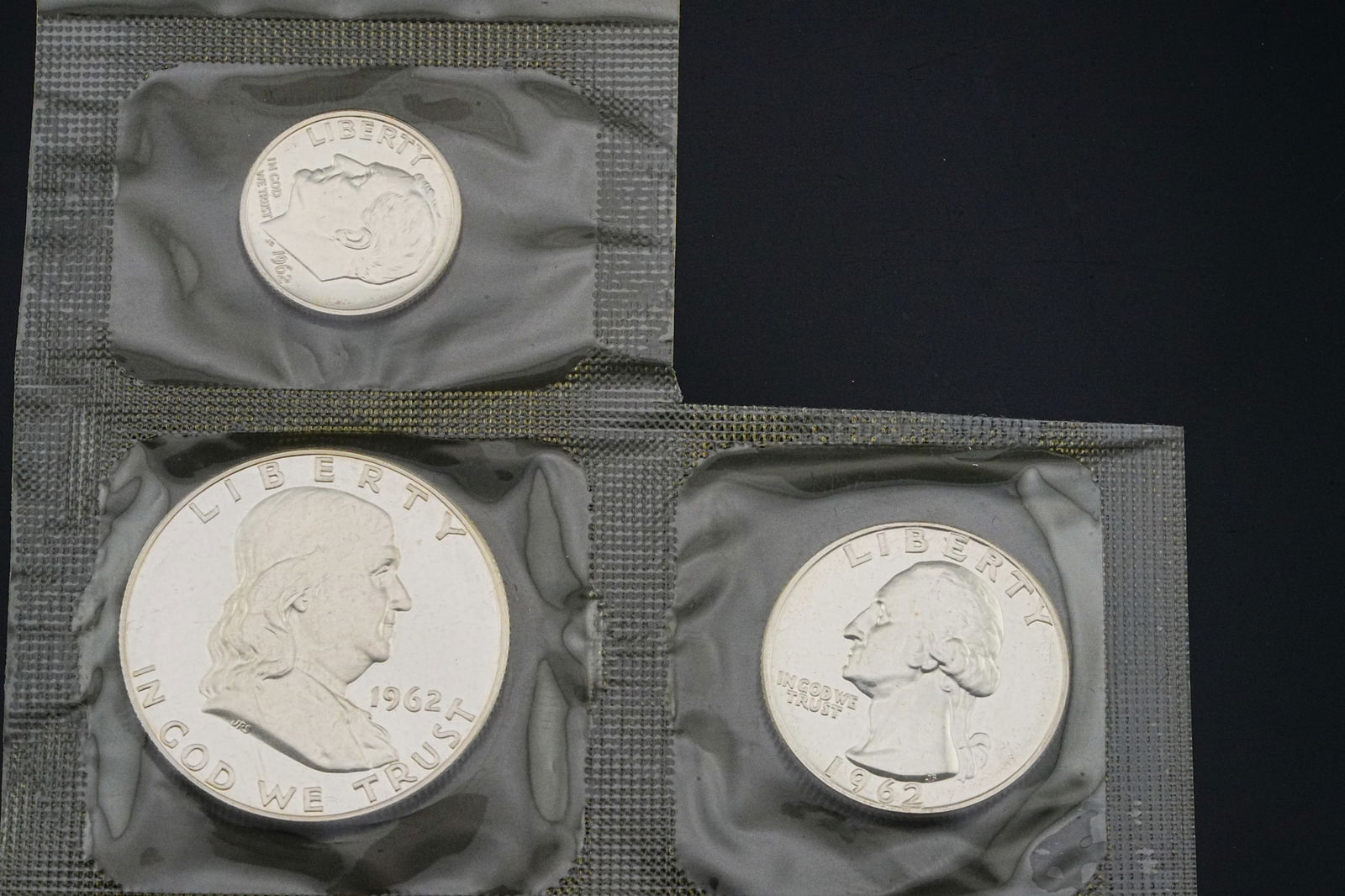 Lot of (3) 1962 U.S. 90% Silver Coins (1 of 2)