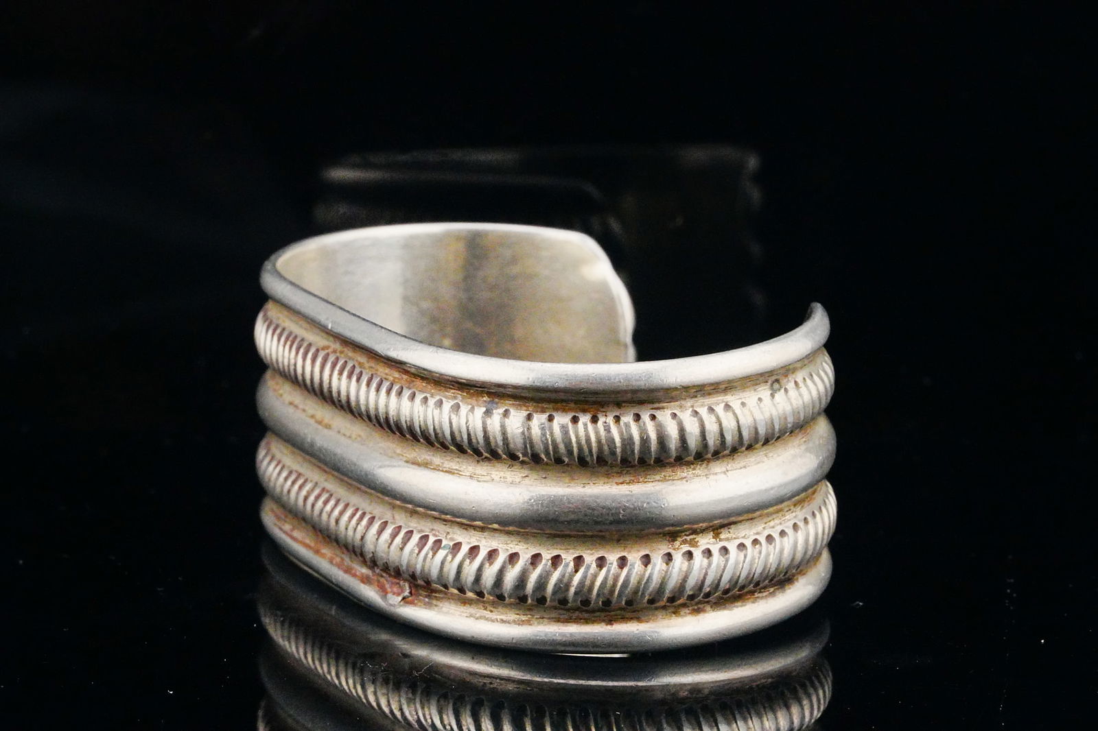 Solid Sterling Silver 1" Wide Cuff Bracelet - 2