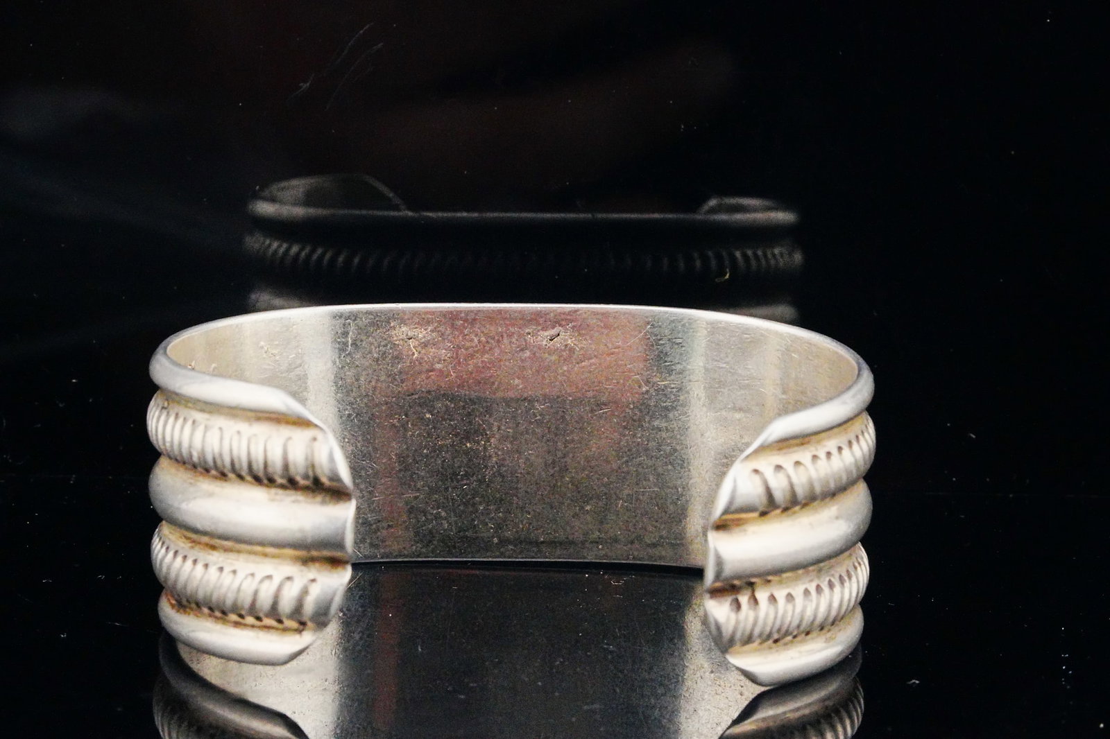 Solid Sterling Silver 1" Wide Cuff Bracelet - 4