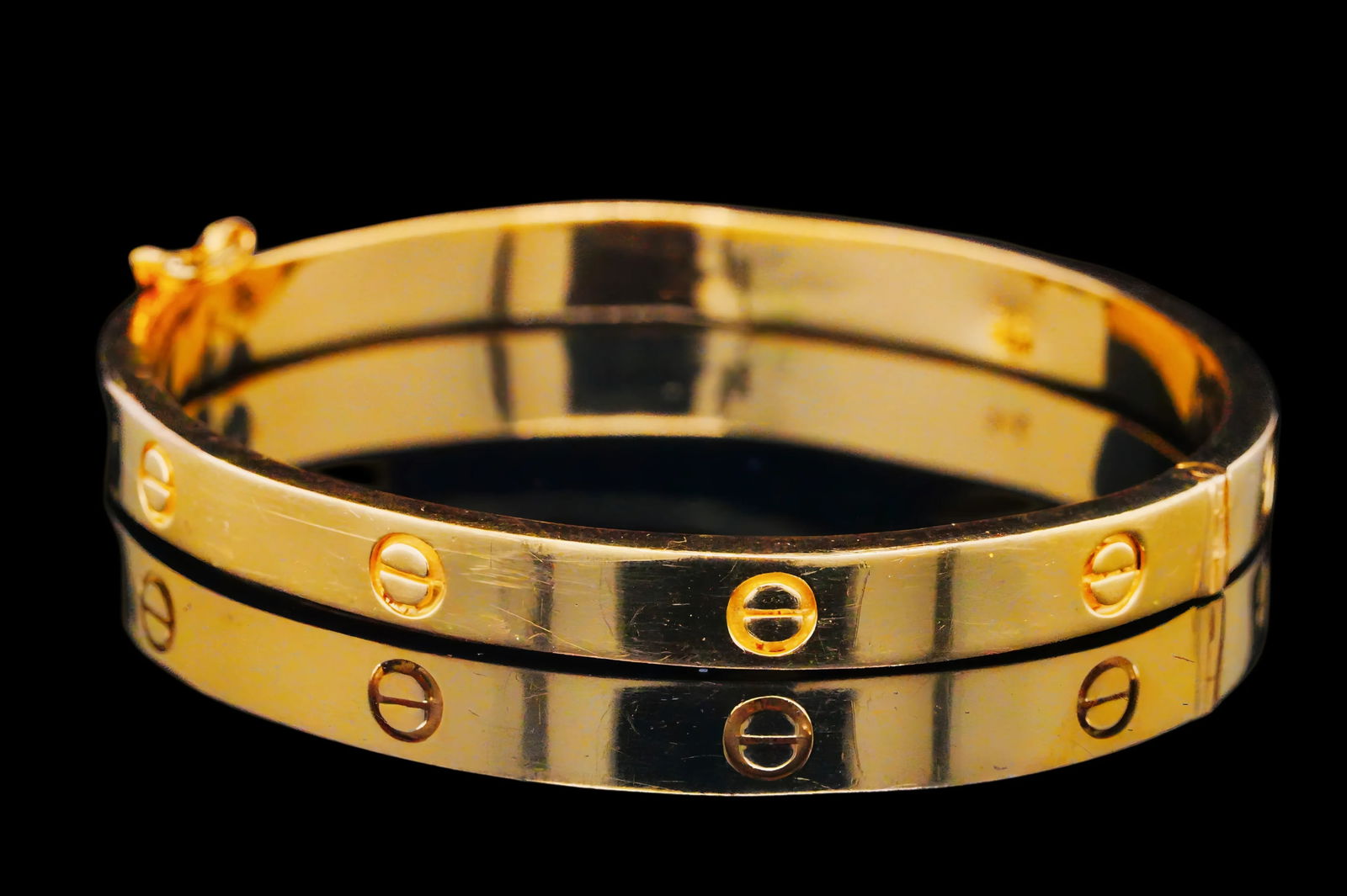 Solid 22K Yellow Gold Bangle Bracelet - 4