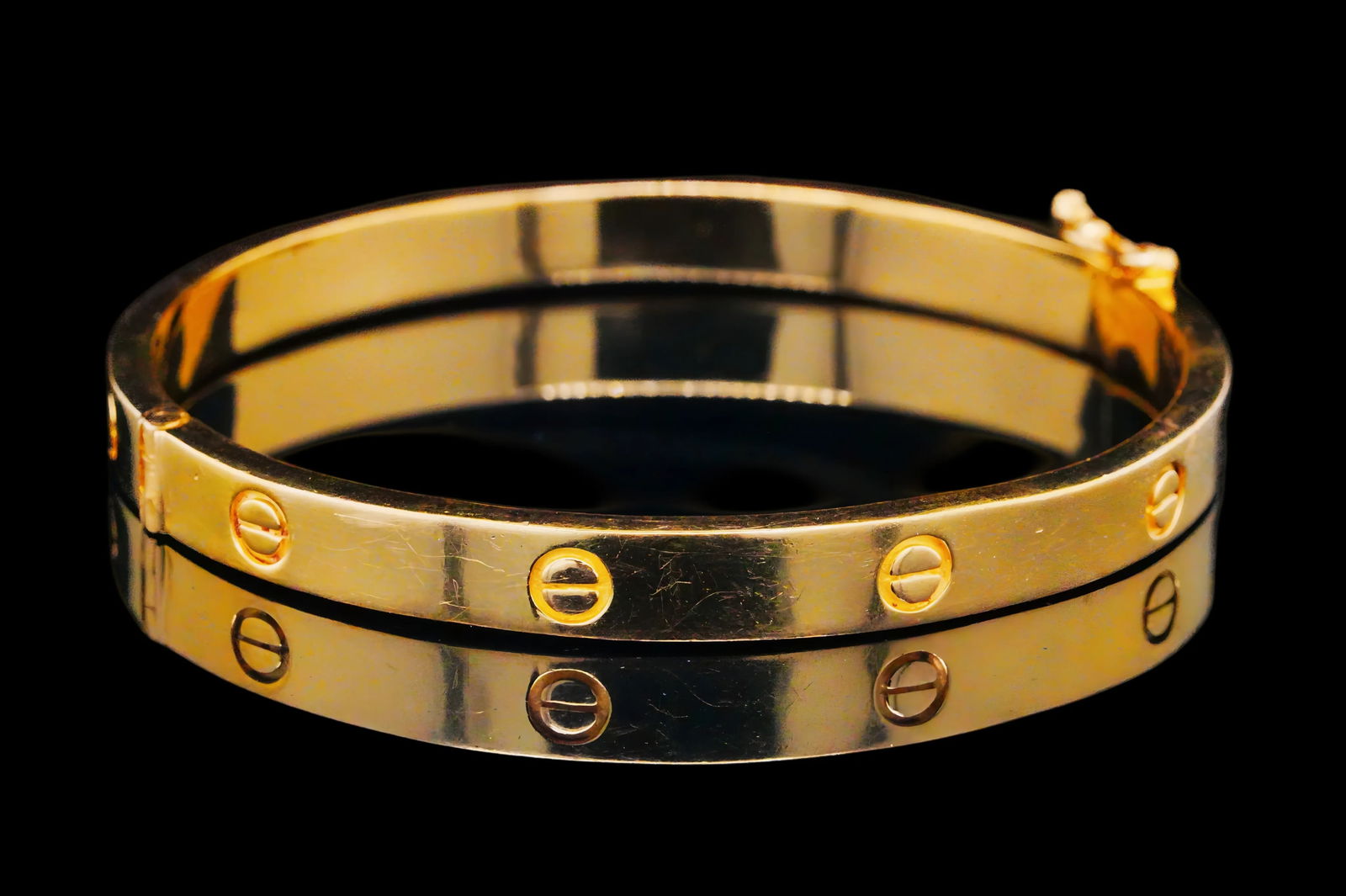 Solid 22K Yellow Gold Bangle Bracelet - 6