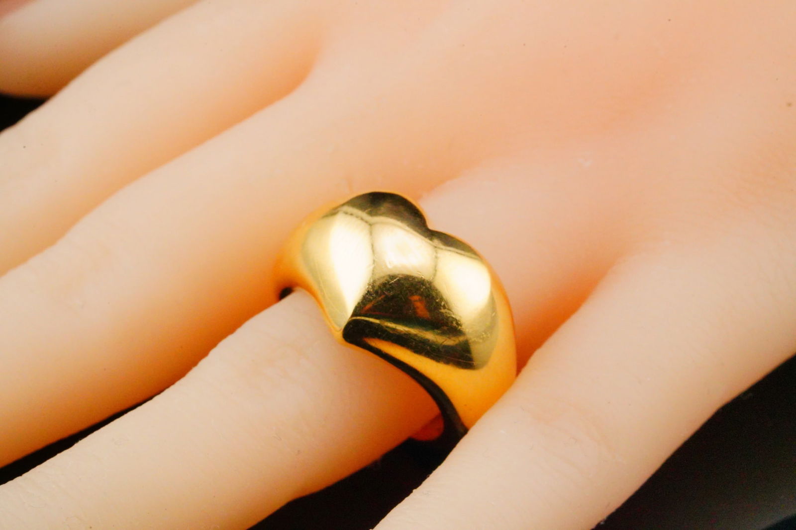 Chaumet Solid 18K Yellow Gold Heart Ring - 2